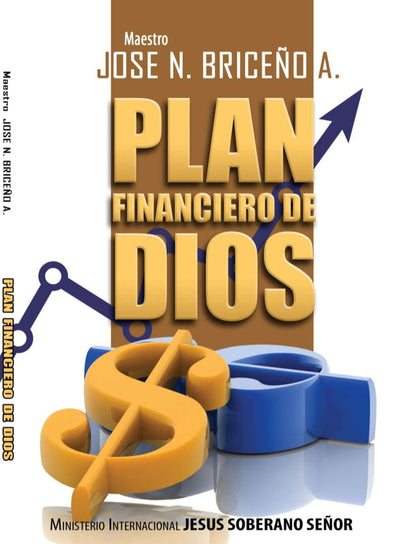 Portada del libro 'Plan Financiero de Dios' de Jose N. Briceno, destacando principios bíblicos sobre la economía del creyente.